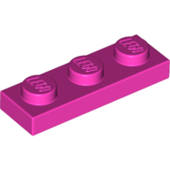 Lego Plate 1 x 3 / Dark Pink