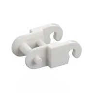 Technic Link, Reinforced, with Beveled Edge / White