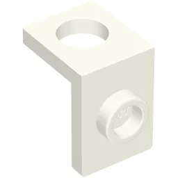 Minifig Neckwear Bracket [One Stud] - Reinforced / White