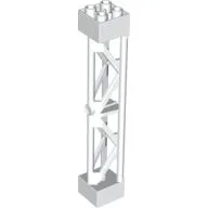 Support 2 x 2 x 10 Girder Triangular Vertical - Type 3 - Axle Hole, 3 Posts / White