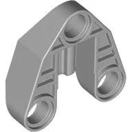 Technic Connector Block 3 x 3 Triangular with Axle, and Pin Hole / Light Bluish Gray