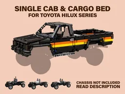 SINGLE CAB and CARGO BED for Toyota HILUX (BLACK)