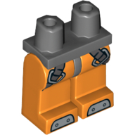 Lego Hips and Orange Legs with Straps, Buckles, Steel Toes