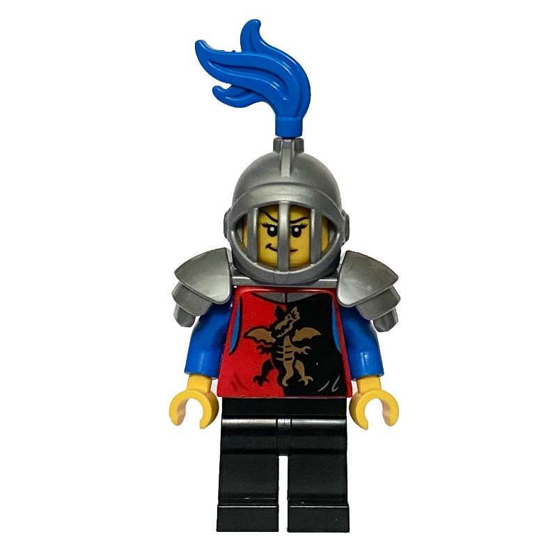 Lego Knight (Dragon Knights) - Reissue, Black Legs, Shoulder Gaurds