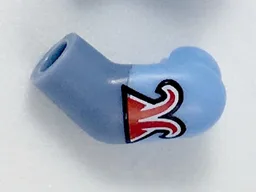 Arm, Left with Bright Light Blue Short Sleeve with Red Trim Pattern