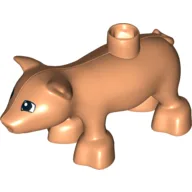 Duplo Animal Pig, Squared Eyes Print / Nougat
