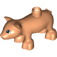 Lego Duplo Animal Pig, Squared Eyes Print / Nougat