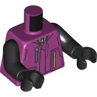 Torso, Jackets, Pockets, Zipper, Yellow Trim Print, Black Arms and Hands / Magenta