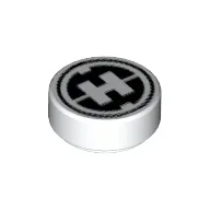 Tile Round 1 x 1 with Hero Factory Logo Print