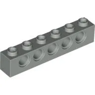 Technic Brick 1 x 6 [5 Pin Holes] / Light Gray