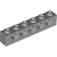 Lego Technic Brick 1 x 6 [5 Pin Holes] / Light Gray