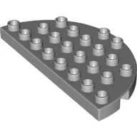 Duplo Plate Round 4 x 8 Semi-Circle / Light Bluish Gray