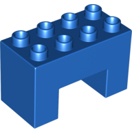Lego Duplo Brick 2 x 4 x 2 with 2 x 2 Square Arch / Blue