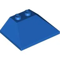 Brick Sloped 45° 3 x 4 Double / 33° / Blue