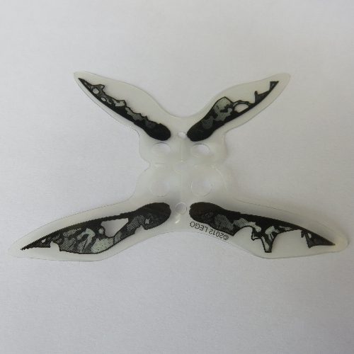 Lego Neckwear Wings with Four Points, Geonosian Zombie Print / Trans-Clear