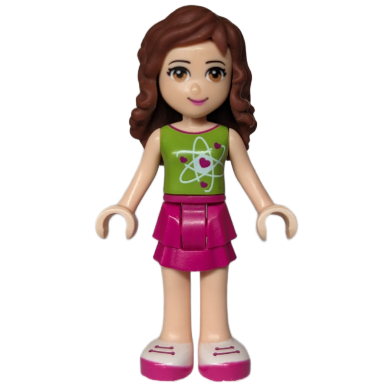 Lego Olivia - Lime Top, Magenta Skirt