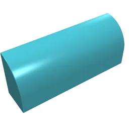Brick Curved 1 x 4 x 1 1/3 No Studs, Lowered Inside Support / Medium Azure