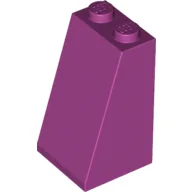 Brick Sloped 75° 2 x 2 x 3 [Solid Studs] / Magenta