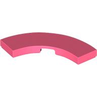 Lego Tile 3 x 3 Curved, Macaroni / Coral