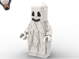 up scaled ghost minifigure