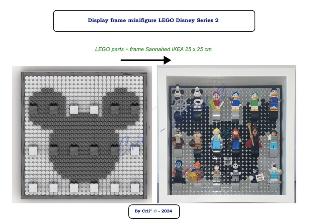 Lego Display frame minifigures LEGO