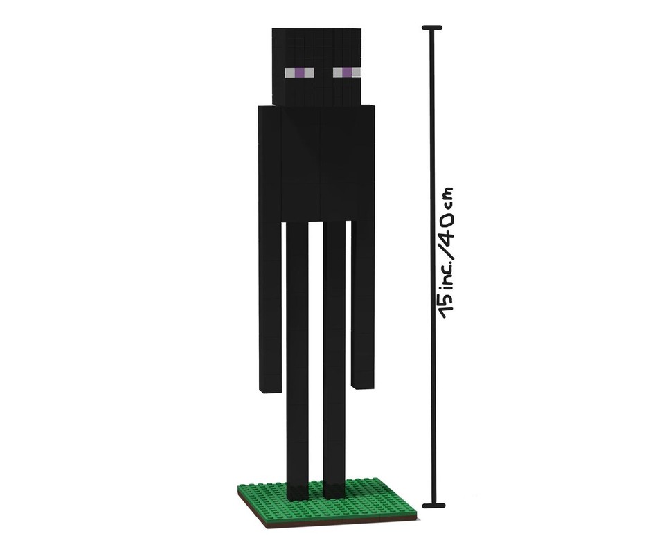 Lego Enderman jointed statue
