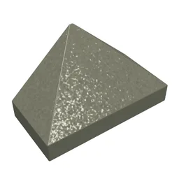 Brick Sloped 45° 2 x 1 Triple with Ovoid Bottom Pin / Dark Gray
