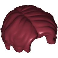 Lego Hair Mid Length, Parted / Dark Red