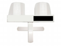 Lego Hips with Black Bar on Left Pattern