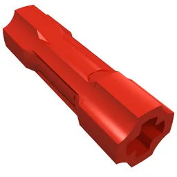 Technic Driving Ring Connector Smooth [4 rounded side walls] / Red