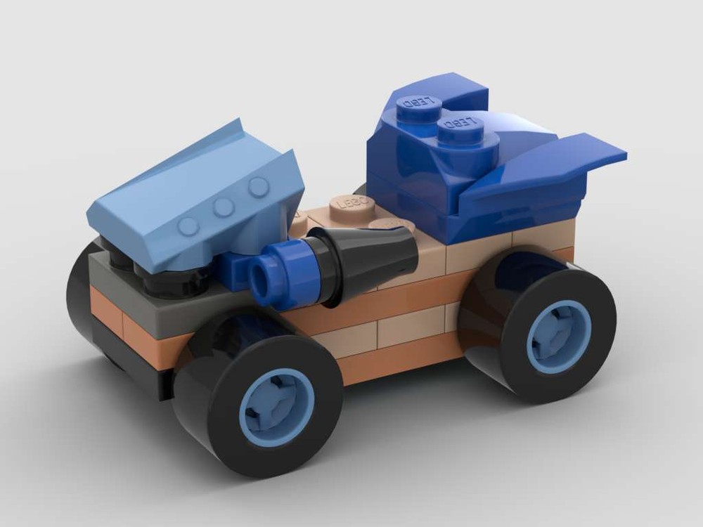 Lego Blue Power with Fake Pullback motor