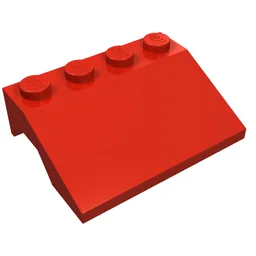 Wheel Arch, Mudguard, Slope 3 x 4 / Red