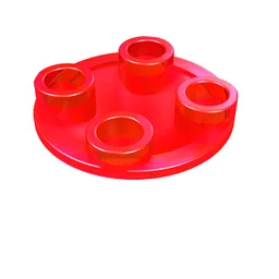 Plate Round 2 x 2 with Rounded Bottom [Boat Stud] / Trans-Red