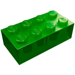 Brick 2 x 4 / Trans-Green