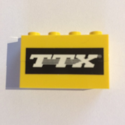 Lego Stickered Assembly 4 x 1 x 2 with 'TTX' Pattern (Sticker) - Set 10170