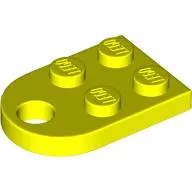Plate Special 3 x 2 with Rounded End, Hole / Vibrant Yellow