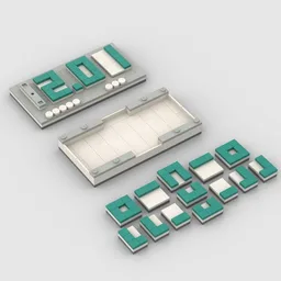 Date Box with Classic 3x5 numbers