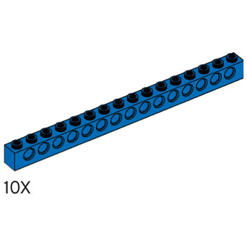 Lego Simple and Motorized Mechanisms 1x16 Blue Beams Pack