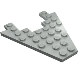 Wedge Plate 8 x 8 with 3 x 4 Cutout / Light Gray