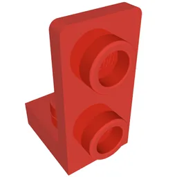 Bracket 1 x 1 - 1 x 2 Inverted / Red