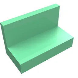 Panel 1 x 2 x 1 [Square Corners] / Medium Green