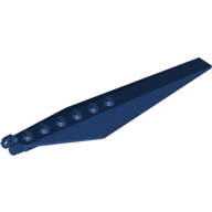 Lego Hinge Plate 1 x 12 Locking with Angled Side Extensions and Tapered Ends, 7 Teeth / Dark Blue