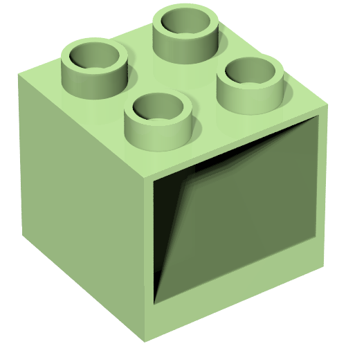 Lego Duplo Cabinet 2 x 2 x 1.5 / Medium Green