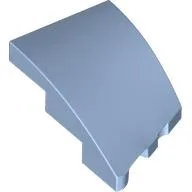 Brick Wedged, Curved 3 x 2 with Stud Notch Left / Bright Light Blue