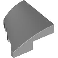 Lego Brick Wedged, Curved 2 x 2 with Stud Notch Right / Light Bluish Gray