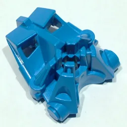 Large Figure Head Connector Block 3 x 4 x 1 2/3 / Blue