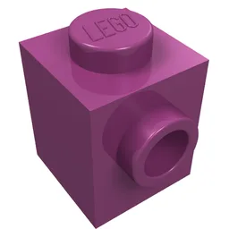 Brick Special 1 x 1 with Stud on 1 Side / Magenta