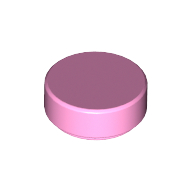 Lego Tile Round 1 x 1 / Bright Pink