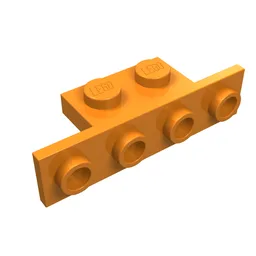 Bracket 1 x 2 - 1 x 4 [Square Corners] / Orange