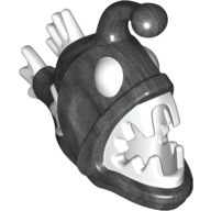 Lego Animal, Anglerfish with Pearl Titanium Body Pattern / White